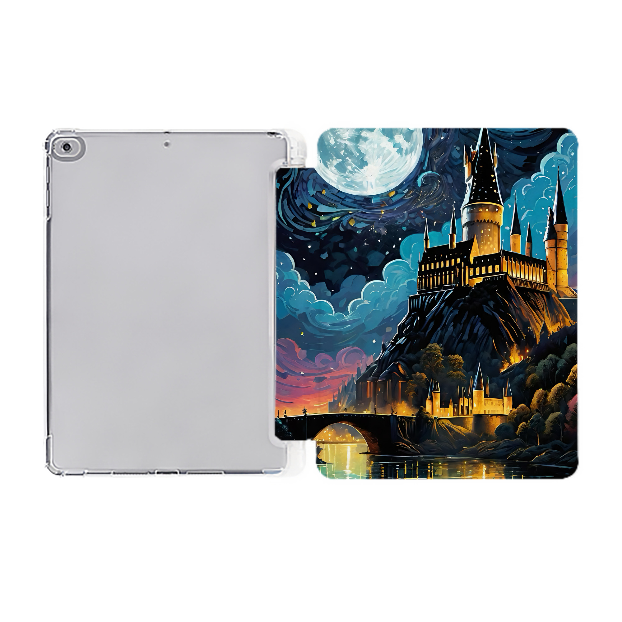 （画像用） Harry Potter ハリー・ポッターシリーズ IPad ケース ペン収納付き 三つ折りスタンド PUレザー×シリコン 対応機種9.5/10.5/10.9インチ